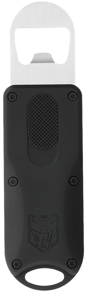 CobraTec Knives CTOTFBOBLK Bottle Opener  Black Aluminum/Stainless Steel