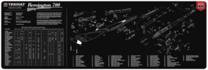 TekMat TEKR36REM700 Remington 700 Cleaning Mat Black/White Rubber 12"x36" Remington 700 Parts Diagram