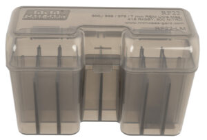 MTM Case-Gard RF22SM41 Ammo Box Flip-Top Multi Caliber Rifle Clear Smoke Polypropylene 22rd