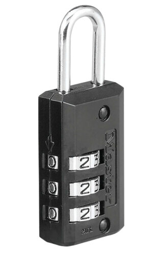 Master Lock 646D Combination Lock  Open With Combination Black Steel