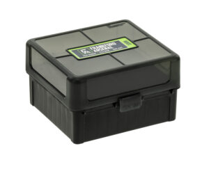 Frankford Arsenal 1083799 Hinge-Top Ammo Box 204/223Cal/300WinMag Black Polymer 100rd