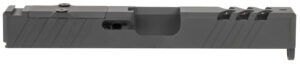 TacFire  Replacement Slide  9mm Luger Graphite Black Cerakote Stainless Steel with Optics Cut & Slide Ports for Glock 19 Gen3